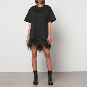 NWT Re’Made by Marques’Almeida Feather Hemmed T-Shirt